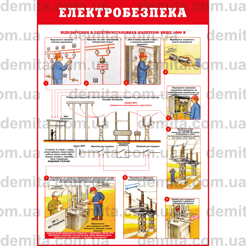0048. Електробезпека при напрузі вище 1000 В.
