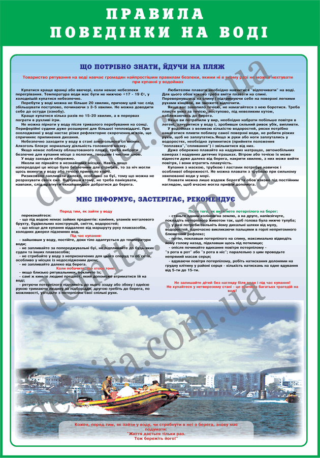 0186. Правила поведінки на воді.