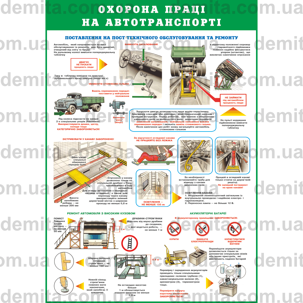 0235. Охорона праці на автотранспорті. Поставлення на пост технічного обслуговування та ремонту.