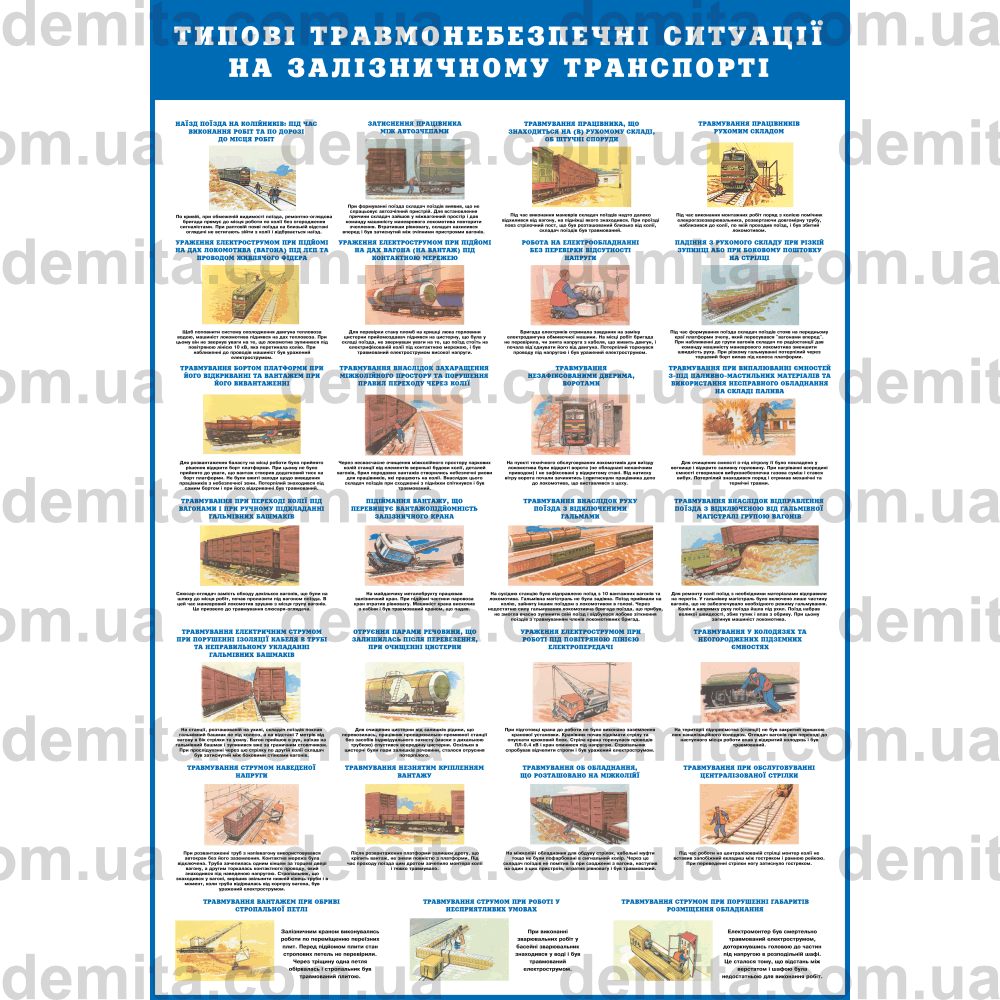 0427. Типові травмонебезпечні ситуації на залізничному транспорті.