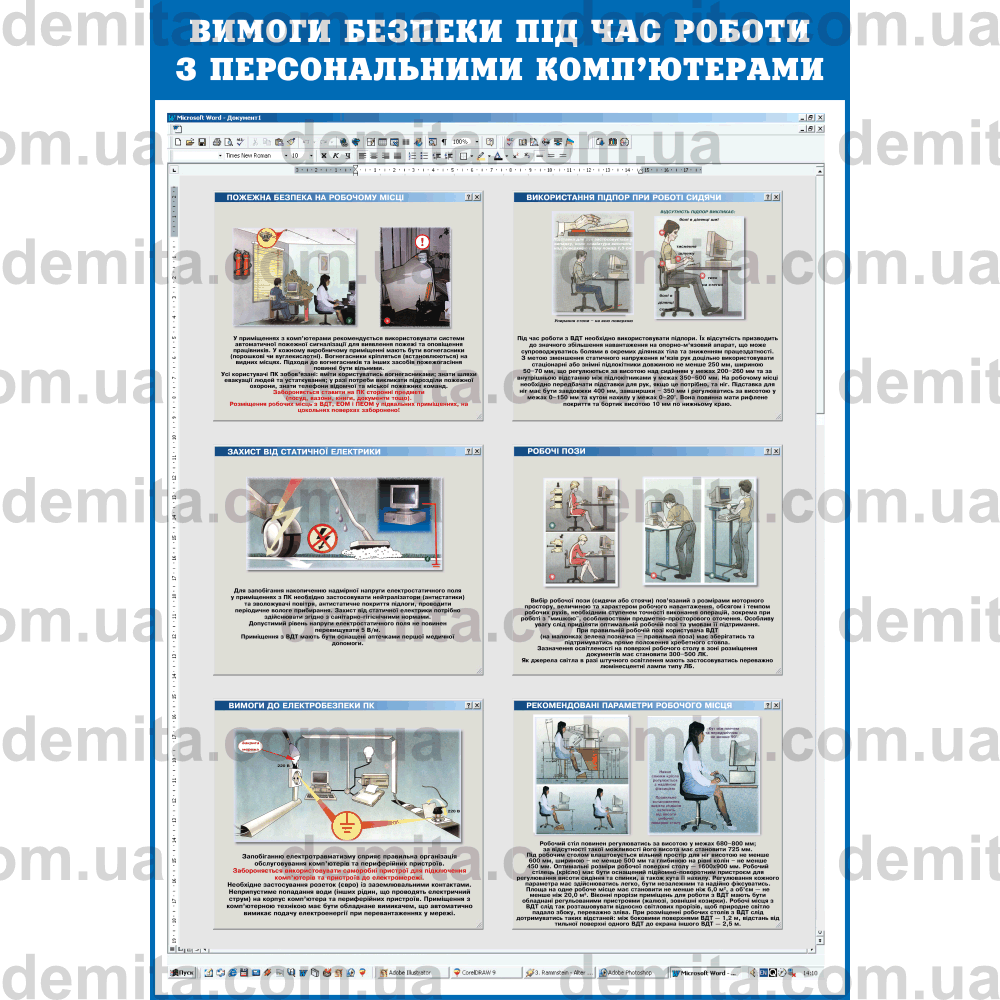 0869. Вимоги безпеки під час роботи з персональними комп’ютерами.
