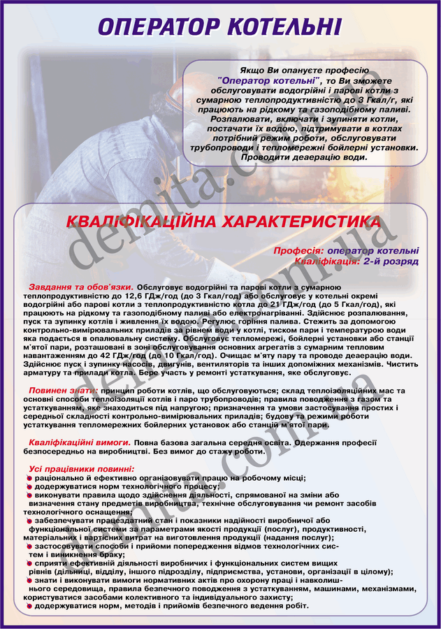 0902. Оператор котельні.