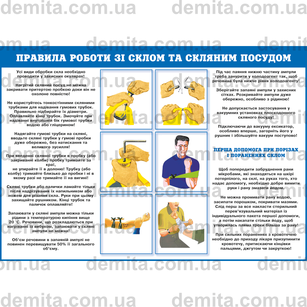 1068. Правила роботи зі склом та скляним посудом.