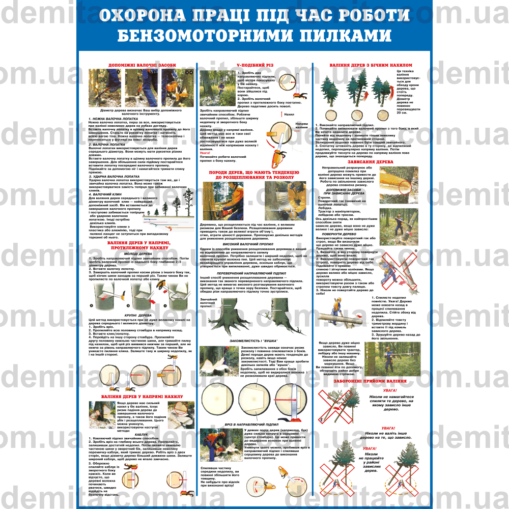 1097. Охорона праці під час роботи бензомоторними пилками.