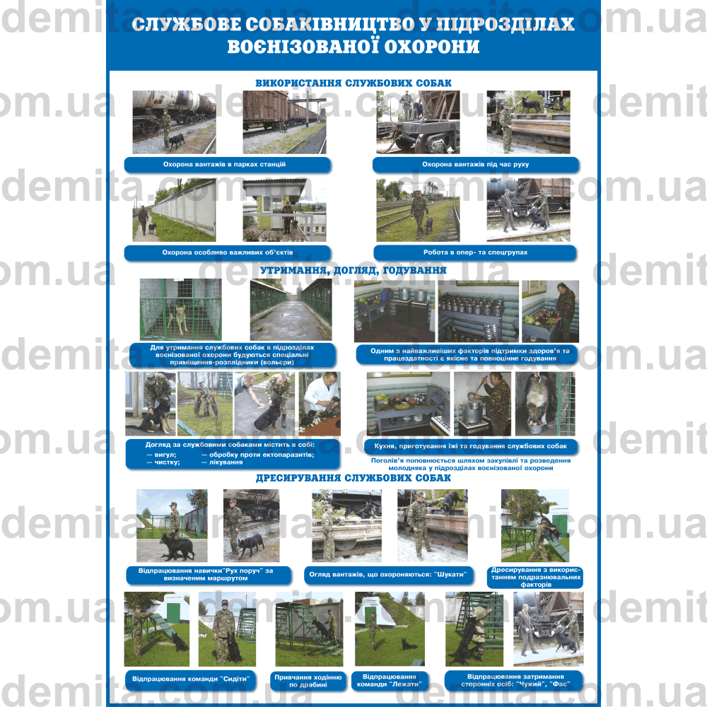 1116. Службове собаківництво у підрозділах воєнізованої охорони.
