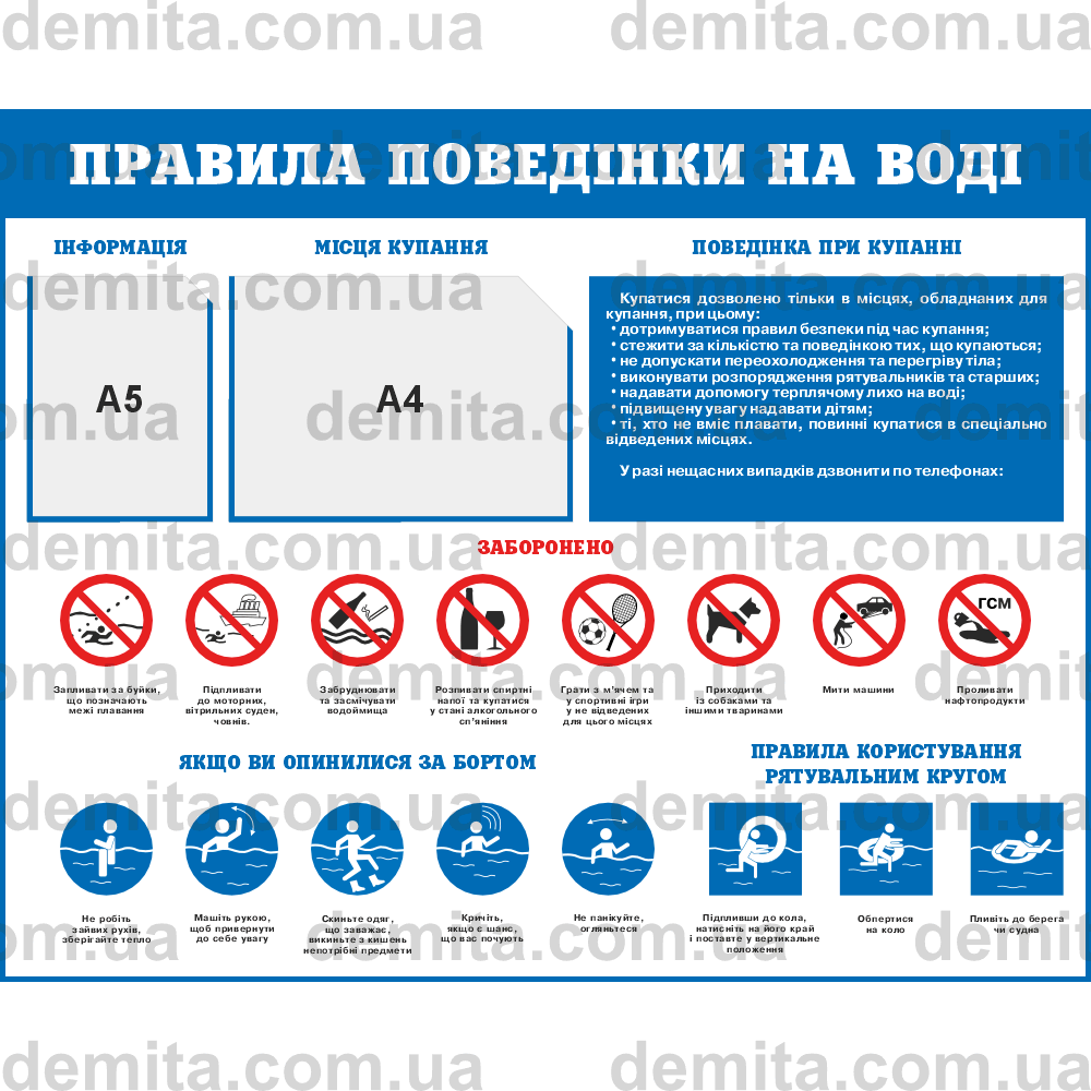 1745. Правила поведінки на воді.
